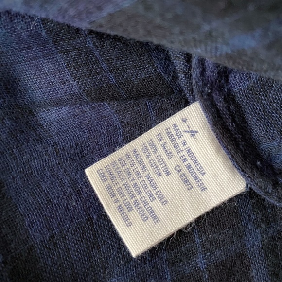 AEO Dark Blue Plaid Fitted Jacket - Picture 9 of 11